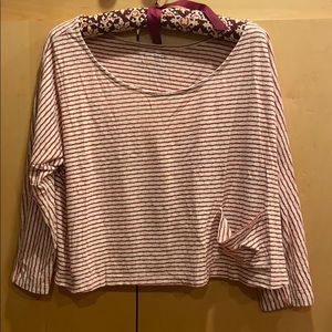 Anthropologie cropped long sleeve shirt